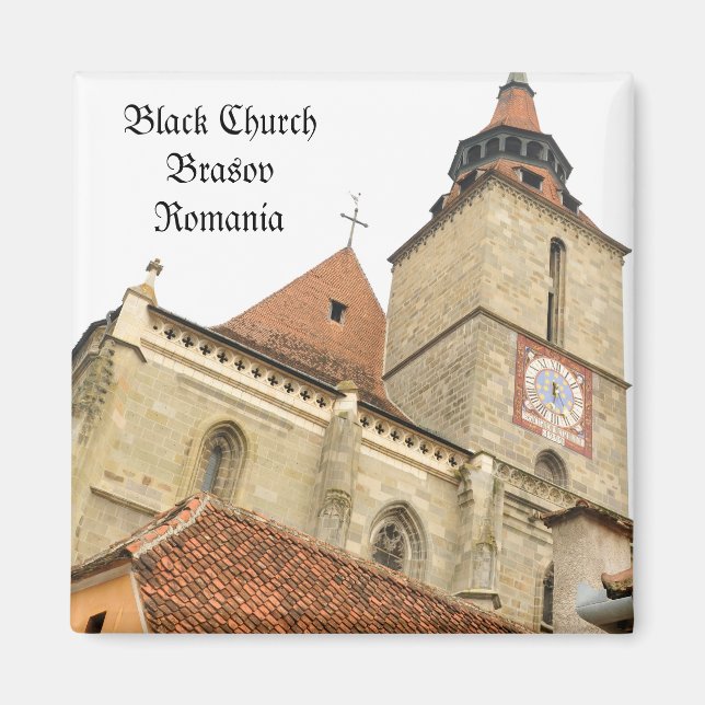 Svart kyrka i Brasov, Rumänien Magnet (Framsidan)