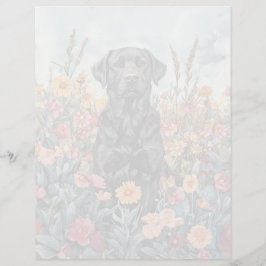 Svart lab - 8,5 tum x 11 tum Lakan