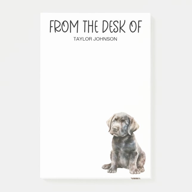 Svart lab Älskare Post-it Block (Framsida)