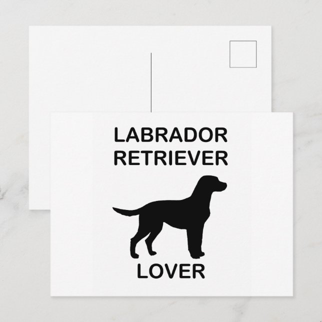svart lab älskare vykort (Fram/baksida)