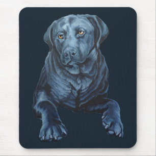 Svart lab Art Mousepad Labrador Retriever Hund Gif Musmatta