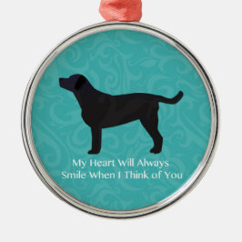 Svart lab att tänka på din design julgransprydnad metall