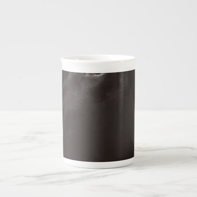 svart lab benporslin mugg (Framsidan)