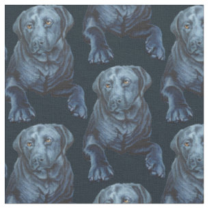 Svart lab Fabric Blue Hund Fabric Hund Tyg