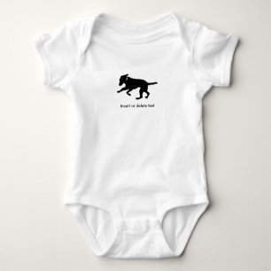 Svart lab för organisk bodysuit för baby skämtsamt t shirt