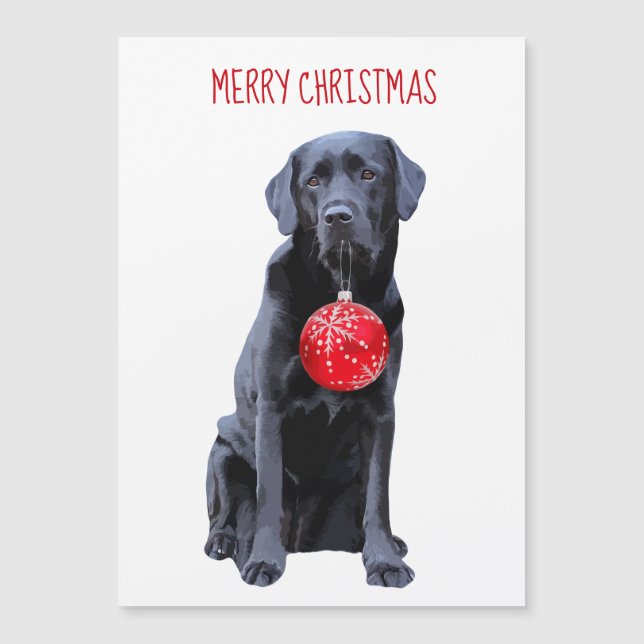 Svart lab God jul - Cute Labrador Hund (Framsida)