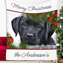 Svart lab God jul Puppy Labrador