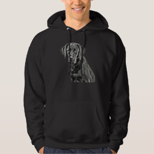 Svart lab Graphic Novel Filter Black Labrador Retr Hoodie