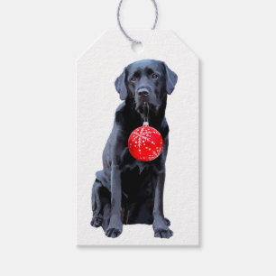 Svart lab Helgdag - Labradojullagen - Svart lab Presentetikett