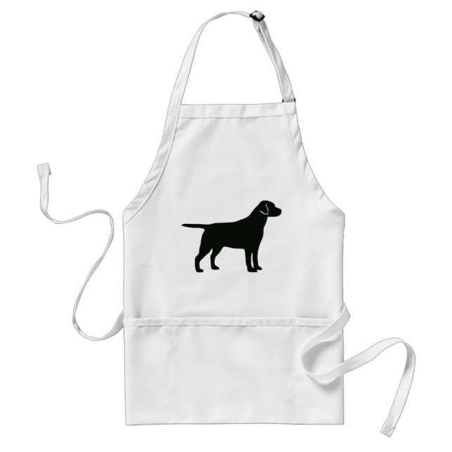 svart lab Hund Apron Förkläde (Framsidan)