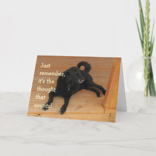 Svart lab Hund Birthday Gift Kort