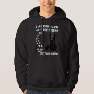 Svart lab Hund Curly Jackat Retriever Mamma Curly Hoodie