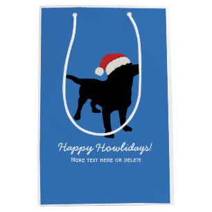 Svart lab hund för jul som ha på sig