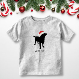 Svart lab Hund med jultomten Hat Tröja