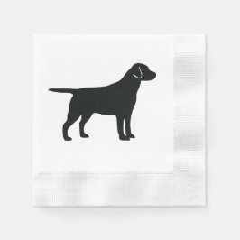 Svart lab Hund Napkins Pappersservett