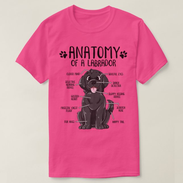 Svart lab Hund om  anatomy Labrador Retriever T Shirt (Design framsida)