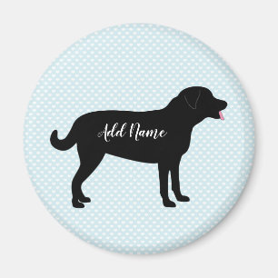 svart lab Hund Personligen Namn Magnet