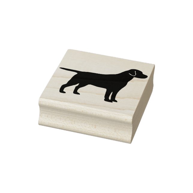 Svart lab Hund Rubber Frimärke Stämpel (Stämpel)