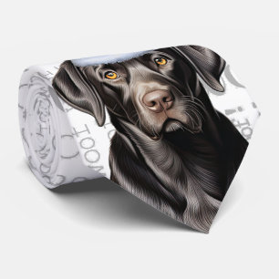Svart lab Hundälskare och Woof-jul Slips
