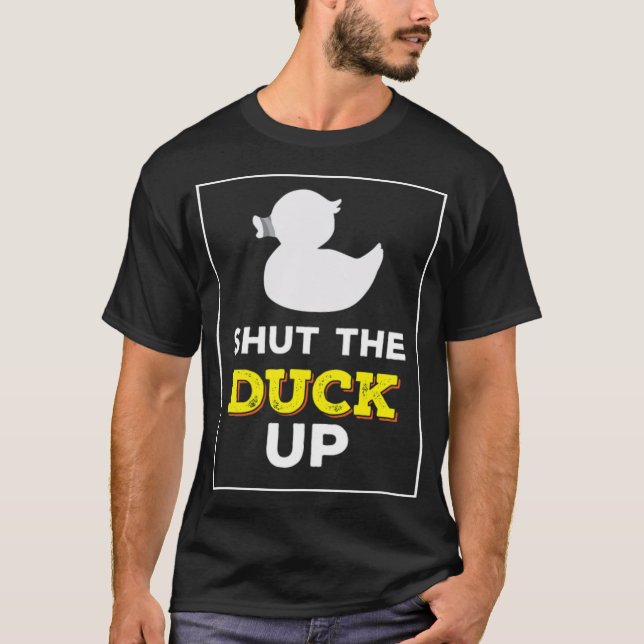 svart lab hundvalpar i anka t shirt (Framsida)