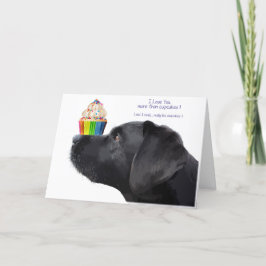 Svart lab I Kärlek-ditt kort - Hund I Kärlek du