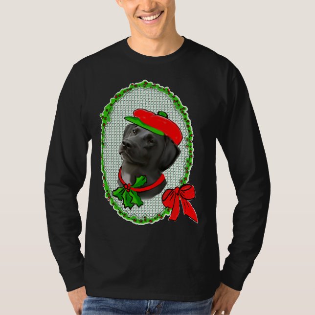 Svart lab jul 171 t shirt (Framsida)