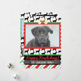 Svart lab jul-Hund Lägg till foto Julkort