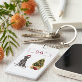 Svart lab julafton Hund och Träd