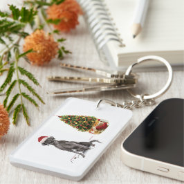 Svart lab julafton Hund och Träd