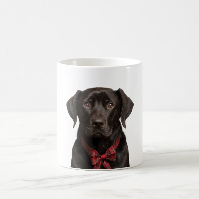 Svart lab julHund Kaffemugg (Center)