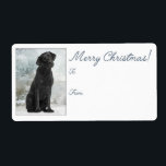 Svart lab julklapp fraktsedel<br><div class="desc">Denna Labrador Retriever-perfekt för julklapp för alla Svart lab älskare.</div>