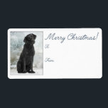 Svart lab julklapp fraktsedel<br><div class="desc">Denna Labrador Retriever-perfekt för julklapp för alla Svart lab älskare.</div>