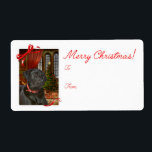 Svart lab julklapp fraktsedel<br><div class="desc">De här berömvärda julklapparna Black Labrador Retriever är en matchande perfekt för vår Svart lab papper.</div>
