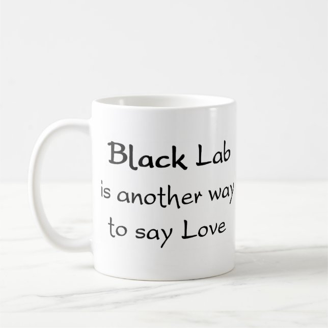 svart lab kaffe mugg (Vänster)