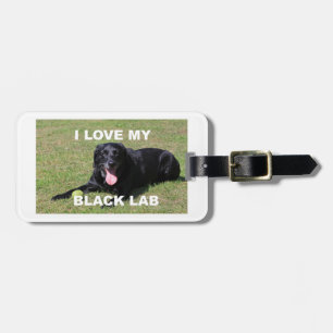 svart lab kärlek w pic bagagebricka