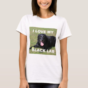 svart lab kärlek w pic t-shirt
