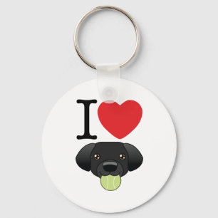 Svart lab Keychain Nyckelring