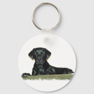 Svart lab Keychain Nyckelring