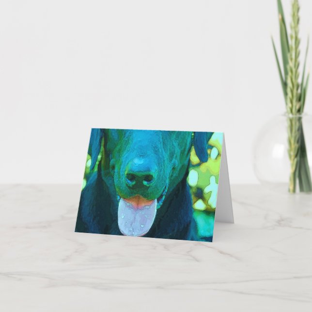 Svart lab konst kort (Framsida)