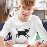 Svart lab körning av lekfull Labrador Retriever-Hu