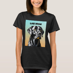 Svart Lab Labb Mamma Hundälskare T Shirt