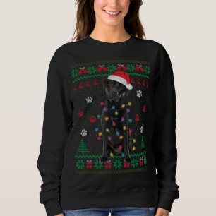 Svart lab Labrador jul Ljus Santa Hund Kärlek T Shirt
