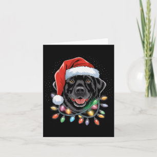 Svart Lab Labrador Julgran Ljusstake Pajamas Hund Kort