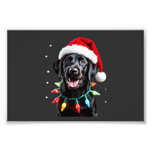 Svart Lab Labrador Julgran Ljusstump Pajamas Hund Fototryck