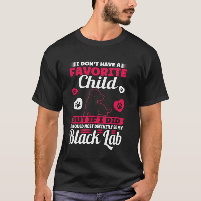 Svart Lab Labrador mamma Hund mamma T Shirt (Framsida)