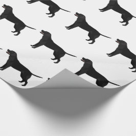 svart lab - Labrador Retriever Breed Silhouette Presentpapper