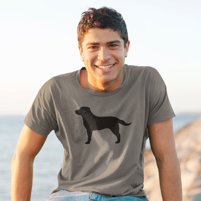 Svart lab Labrador Retriever Hund aveln Silhouette Tee (Skapare uppladdad)