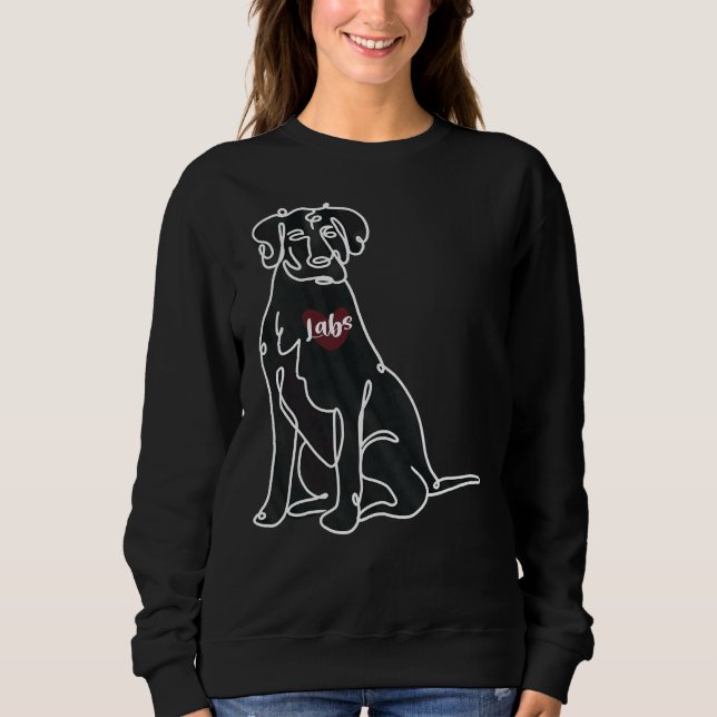 Svart lab Labrador Retriever Hund T Shirt (Framsida)