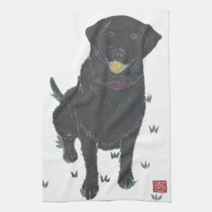 Svart lab Labrador Retriever Kökshandduk