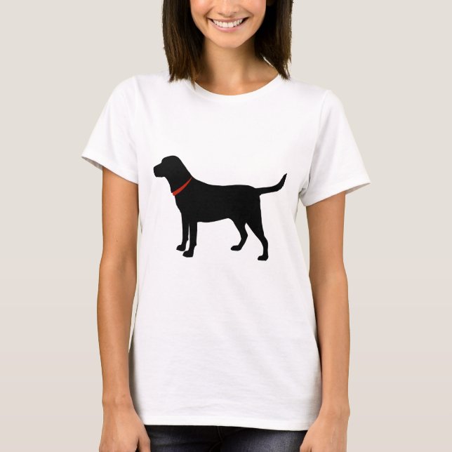svart lab Labrador Retriever T-shirt (Framsida)